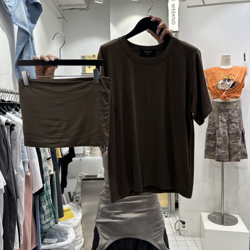 THE WEEKND東大門㊣直郵女裝新品時尚推薦熱賣休閑套裝緊身THE WEEKND套裝圖色3