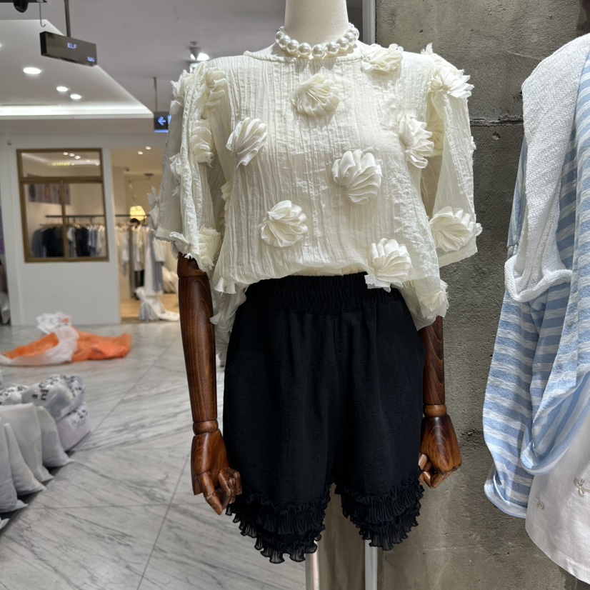 RUNWAY-런웨이東大門㊣實拍女士新款25春夏休閑襯衫蕾絲衫RUNWAY襯衫/蕾絲衫