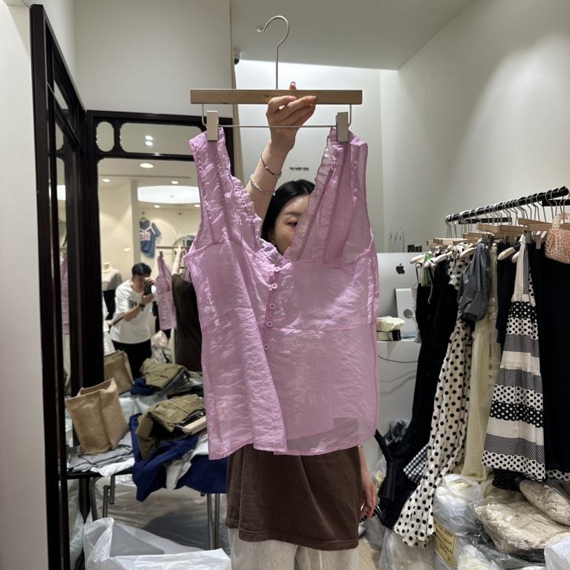 THEMORYPARK東大門㊣實拍女士新款人氣職業熱賣推薦吊帶背心THE MORY PARK吊帶/背心圖色2