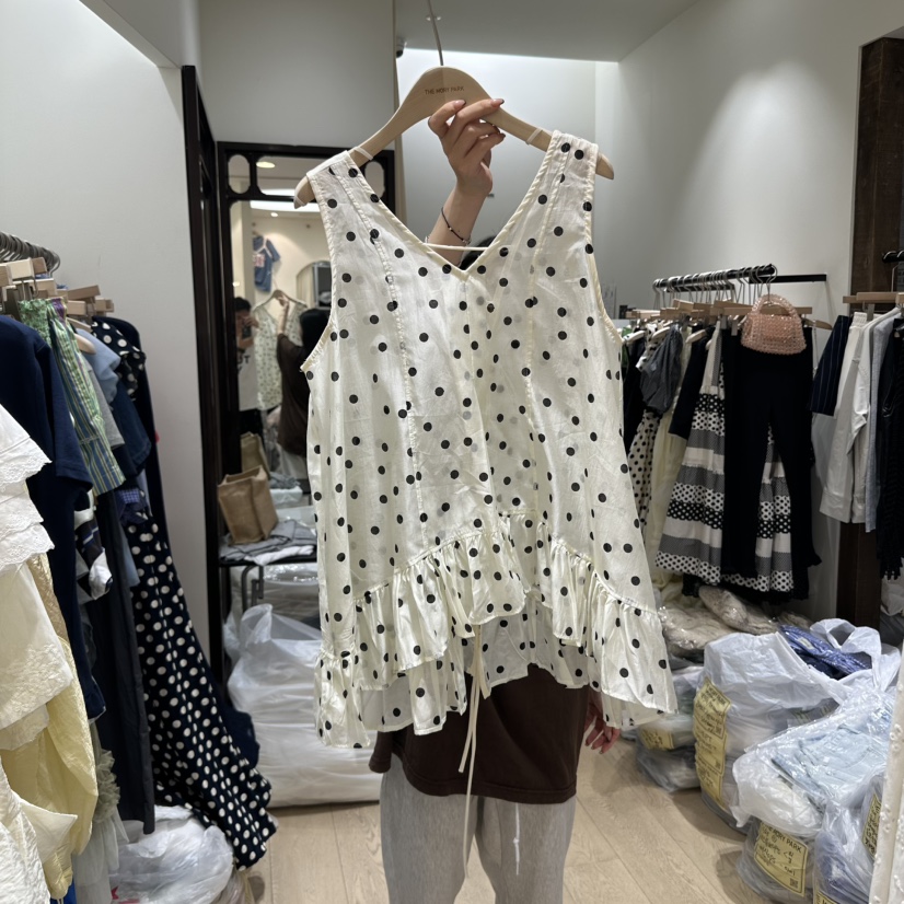 THEMORYPARK東大門㊣實拍女裝新品休閑推薦職業25春夏吊帶背心THE MORY PARK吊帶/背心圖色1