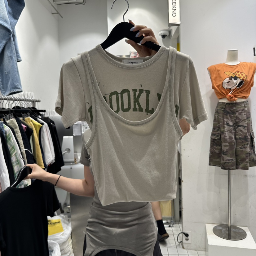 THE WEEKND東大門㊣直郵女裝新品熱賣職業人氣真品25春夏T恤THE WEEKNDT恤