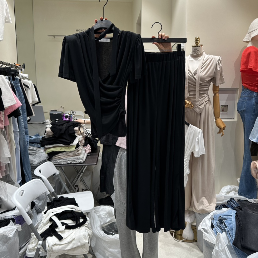MONOPOLY東大門㊣直郵女士新品熱賣職業套裝含脖帶兩件套套裝uha套裝圖色4