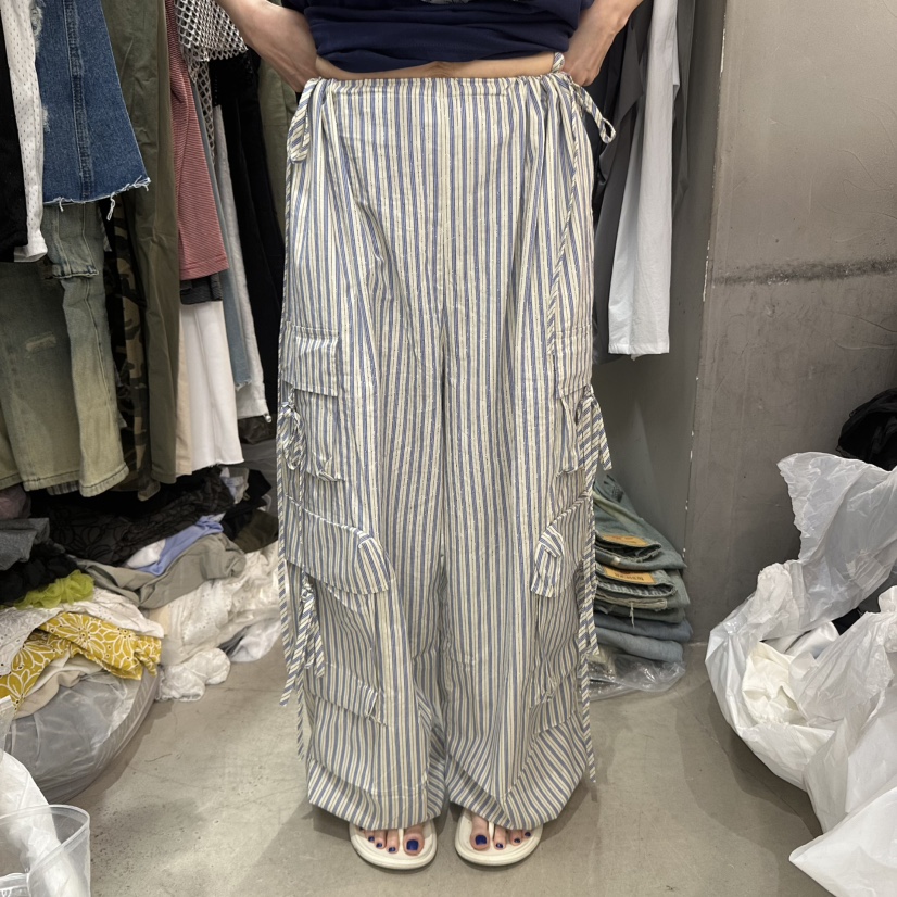 MOMAZU東大門㊣直郵女士新品職業人氣休閑25春夏休閑褲口袋MOMAZU休閑褲
