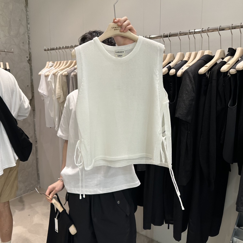 LAMAGIEPIE韓國直郵㊣女裝新款休閑時尚熱賣職業25春夏吊帶背心LAMAGIE GREY吊帶/背心