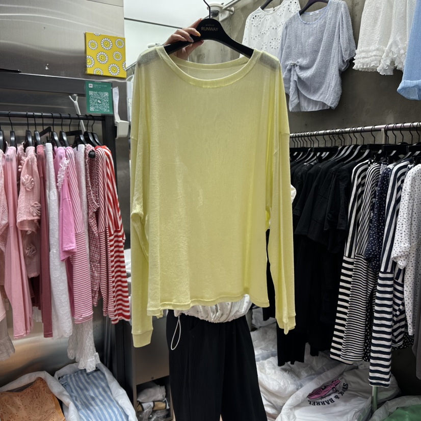RUNWAY-런웨이韓國代購㊣女裝新品職業時尚25春夏休閑長袖T恤RUNWAY長袖T恤圖色2