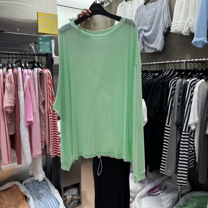 RUNWAY-런웨이韓國代購㊣女裝新品職業時尚25春夏休閑長袖T恤RUNWAY長袖T恤圖色3