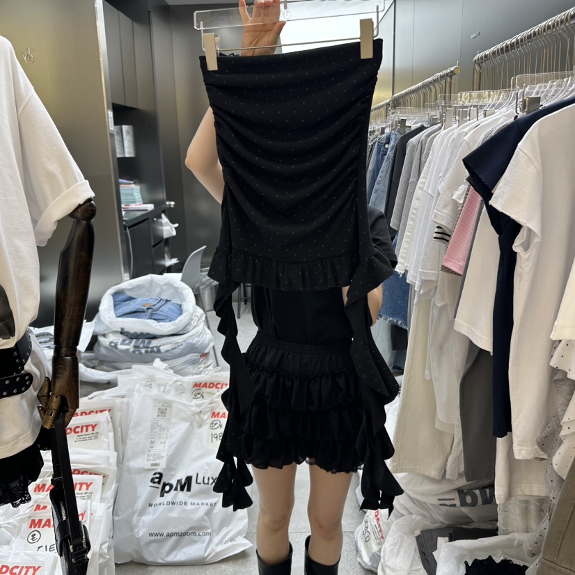 MADCITY韓國直郵㊣女士新品真品時尚熱賣25春夏吊帶背心荷葉邊MADCITY吊帶/背心圖色3