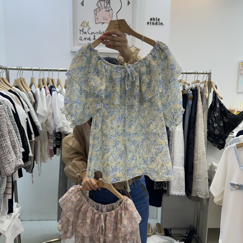 ABLESTUDIO東大門㊣實拍女士新品時尚熱賣真品25春夏襯衫蕾絲衫ABLE STUDIO襯衫/蕾絲衫圖色2