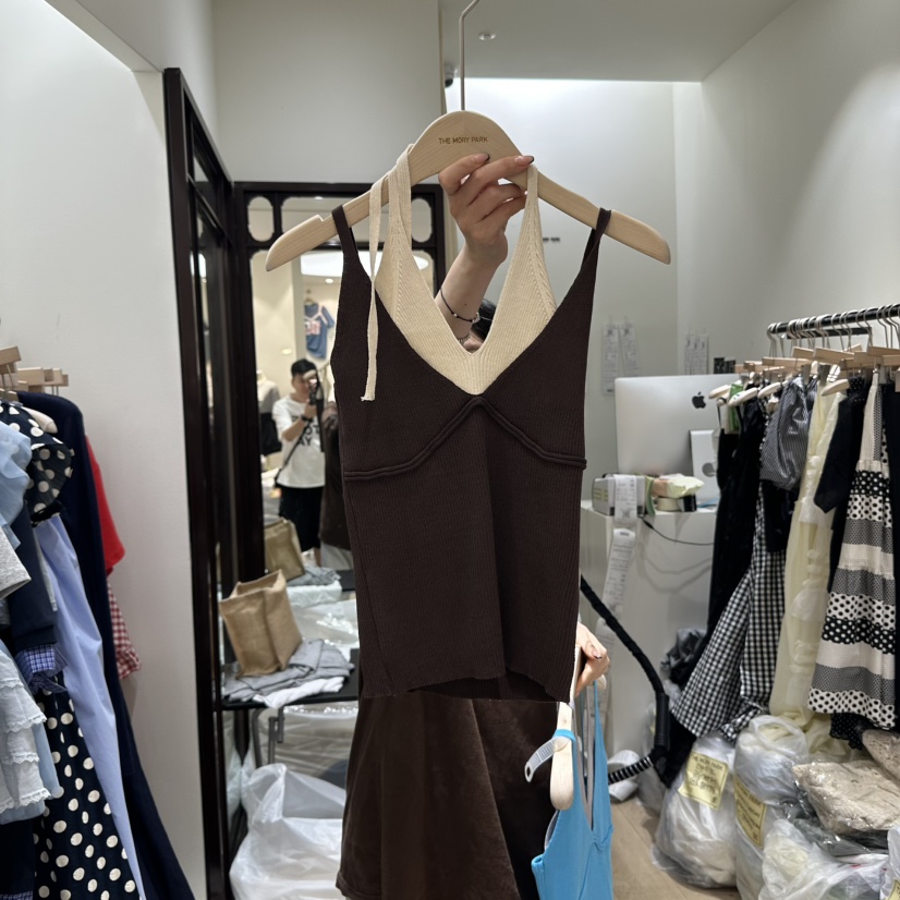 THEMORYPARK東大門㊣直郵女士新款休閑職業熱賣25春夏吊帶背心THE MORY PARK吊帶/背心
