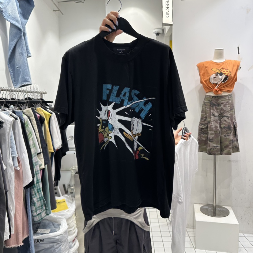 THE WEEKND韓國代購㊣女裝新品人氣職業熱賣25春夏真品T恤THE WEEKNDT恤圖色2