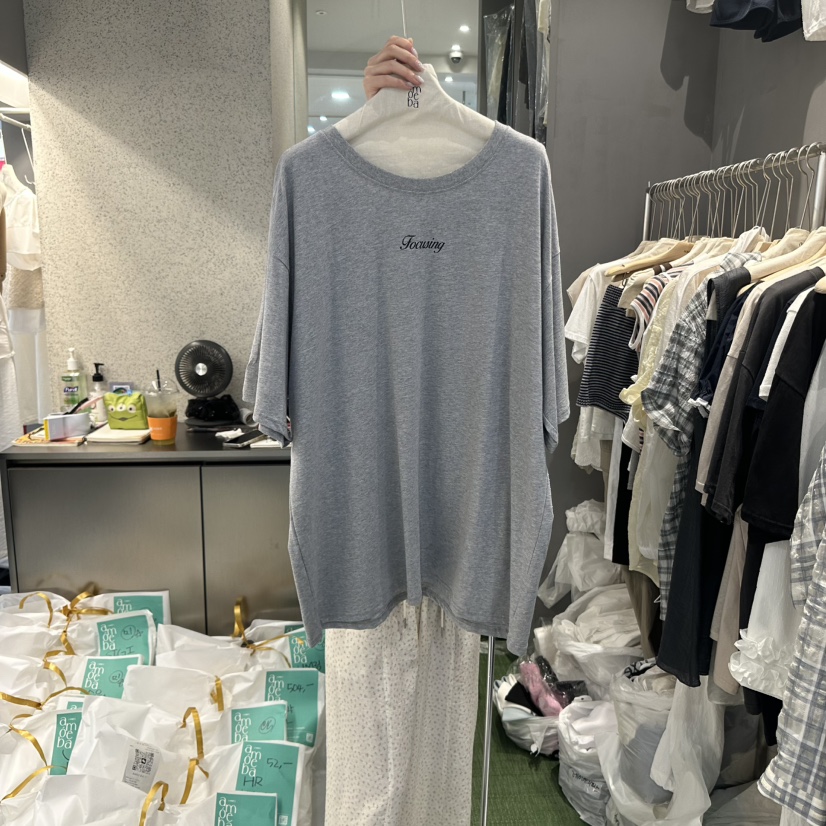 AMOEBA東大門㊣直郵女士新品25春夏人氣推薦休閑真品熱賣T恤AMOEBAT恤圖色2