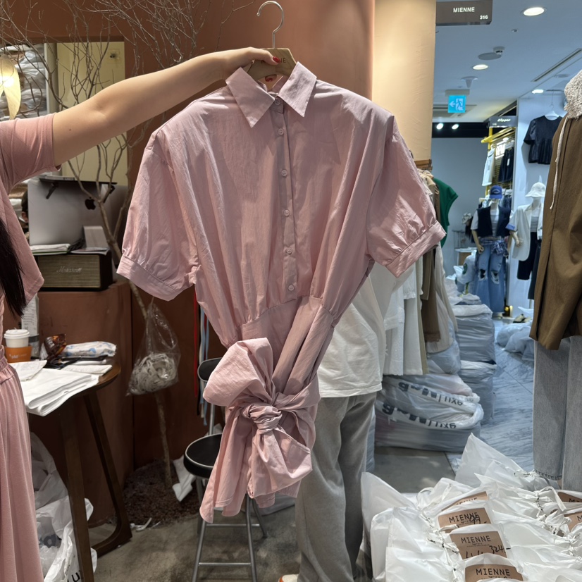 MIENNE韓國代購㊣女士新品人氣休閑時尚職業真品推薦連衣裙MIENNE連衣裙