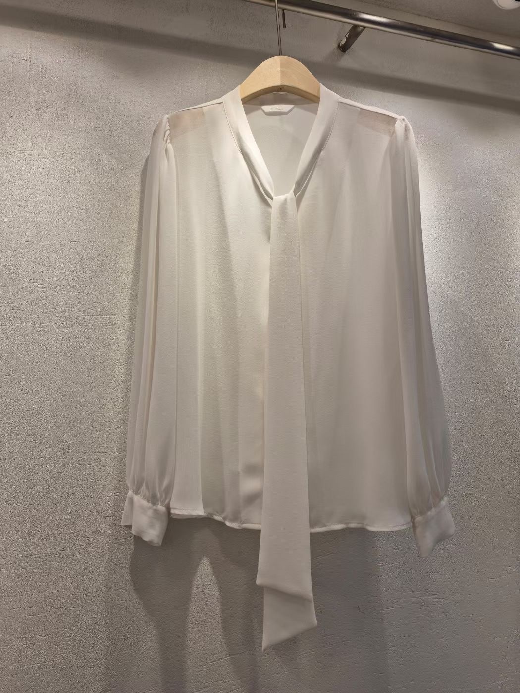 VIVIANLEE東大門㊣代購女士新款真品時尚職業襯衫蕾絲衫透明VIVIANLEE襯衫/蕾絲衫