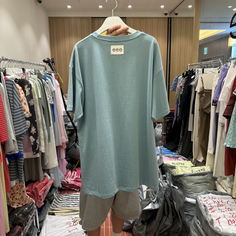 E/E/E韓國直郵㊣女士新款人氣休閑25春夏真品熱賣時尚T恤E/E/ET恤