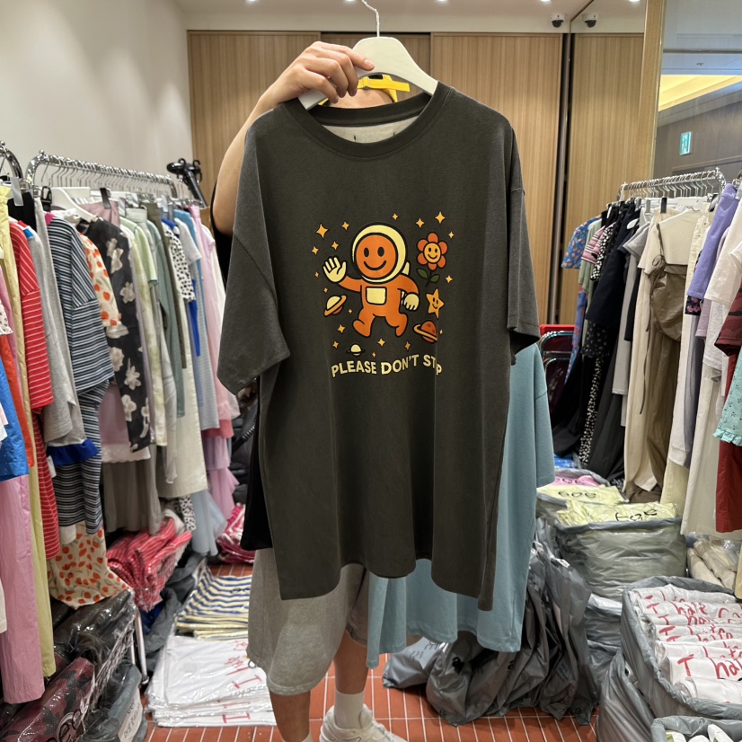 E/E/E韓國直郵㊣女士新款人氣休閑25春夏真品熱賣時尚T恤E/E/ET恤圖色2