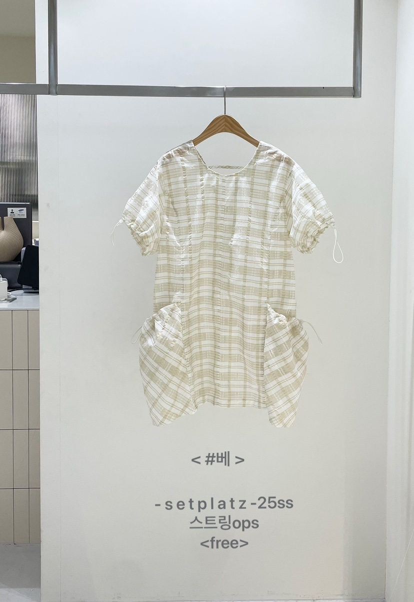 SETPLATZ韓國代購㊣女士新品職業人氣熱賣休閑真品25春夏連衣裙PLATZCLASSIC連衣裙圖色3實際價格46000