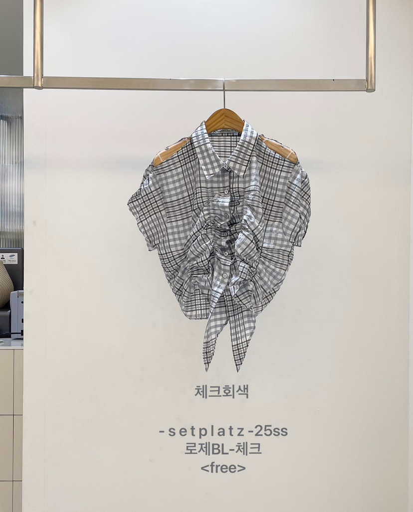 SETPLATZ韓國直郵㊣女裝新款推薦職業休閑人氣25春夏襯衫蕾絲衫PLATZCLASSIC襯衫/蕾絲衫