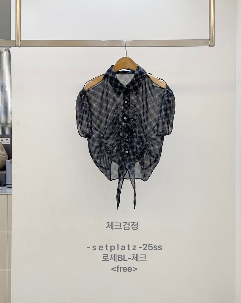 SETPLATZ韓國直郵㊣女裝新款推薦職業休閑人氣25春夏襯衫蕾絲衫PLATZCLASSIC襯衫/蕾絲衫圖色2