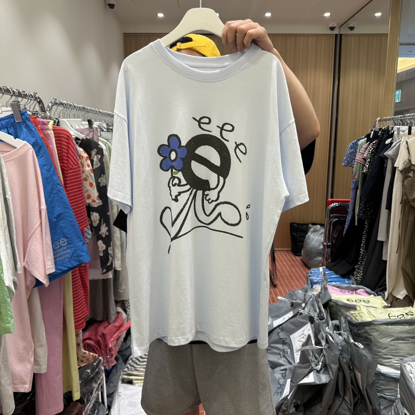 E/E/E東大門㊣代購女士新款真品時尚熱賣職業休閑人氣T恤E/E/ET恤圖色3