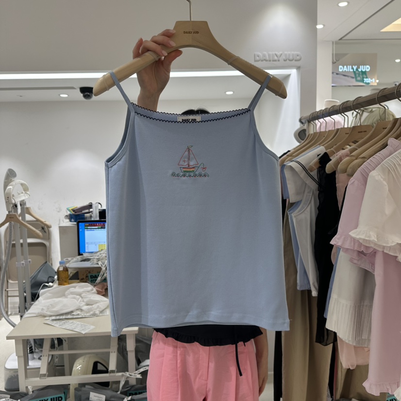 DAILYJUD東大門㊣代購女裝新款休閑真品職業人氣25春夏吊帶背心DAILY JUD吊帶/背心圖色2