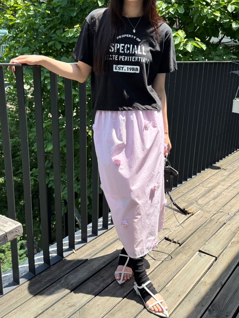 SPECIAL韓國代購㊣女士新品25春夏推薦職業休閑時尚人氣長裙SPECIAL長裙
