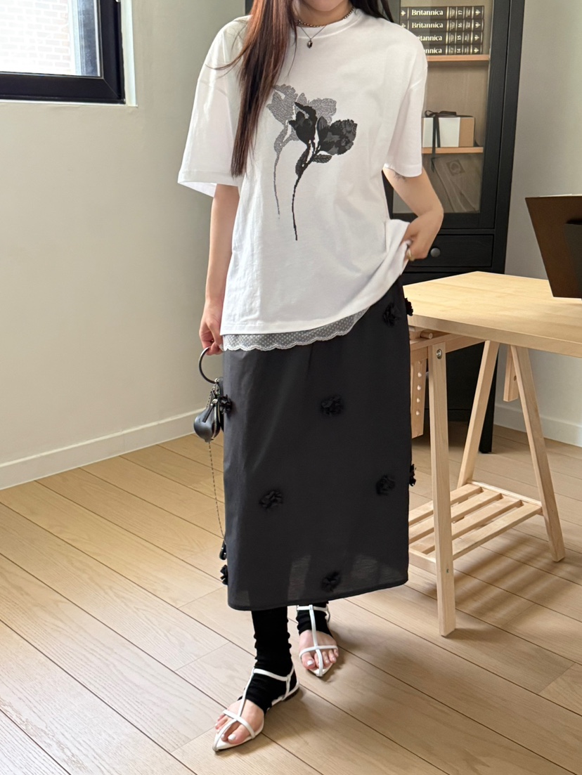 SPECIAL韓國代購㊣女士新品25春夏推薦職業休閑時尚人氣長裙SPECIAL長裙