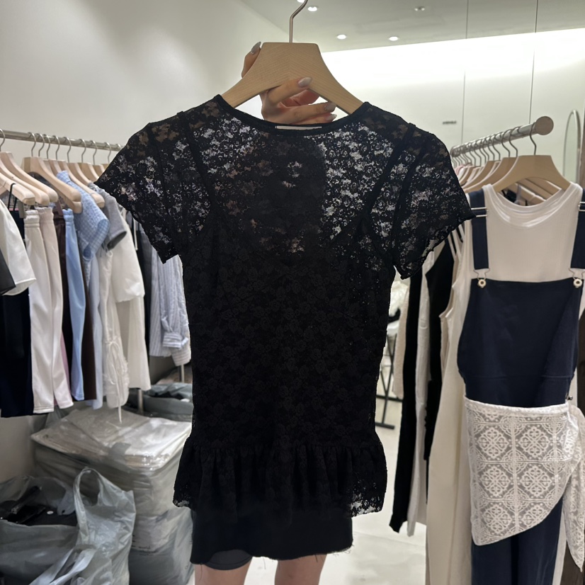 AVECNOUS韓國代購㊣女士新品時尚推薦熱賣25春夏套裝兩件套AVECNOUS套裝圖色2