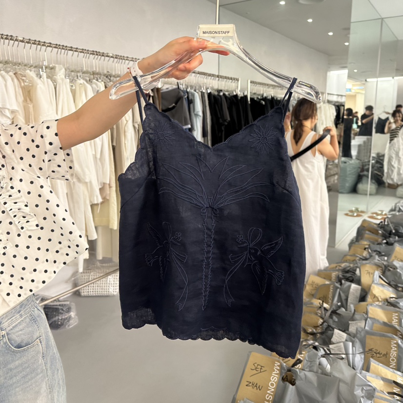 DOUBLE STANDARD/LE SMOKING/MAISONSTAFF東大門㊣實拍女士新款25春夏吊帶背心MAISONSTAFF吊帶/背心圖色2