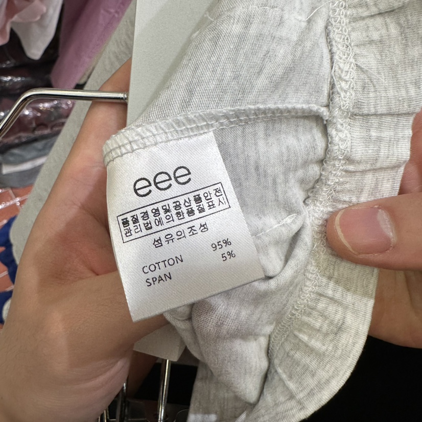 E/E/E韓國直郵㊣女裝新品休閑真品打底褲鯊魚褲荷葉邊緊身褲E/E/E打底褲/鯊魚褲