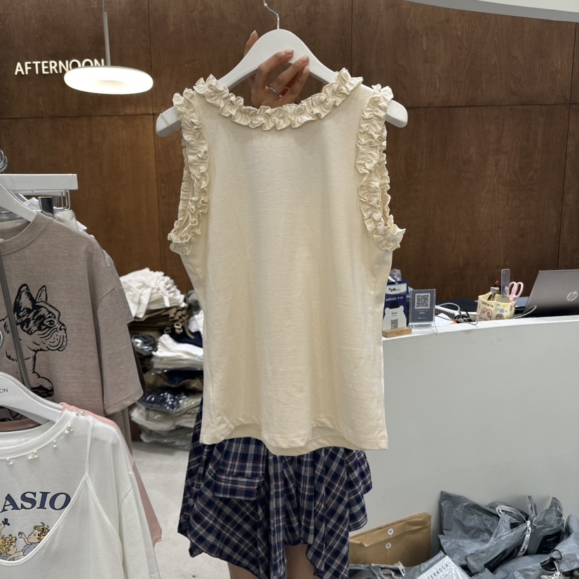 AFTERNOON-P東大門㊣代購女裝新品休閑真品熱賣吊帶背心雙面AFTERNOON吊帶/背心