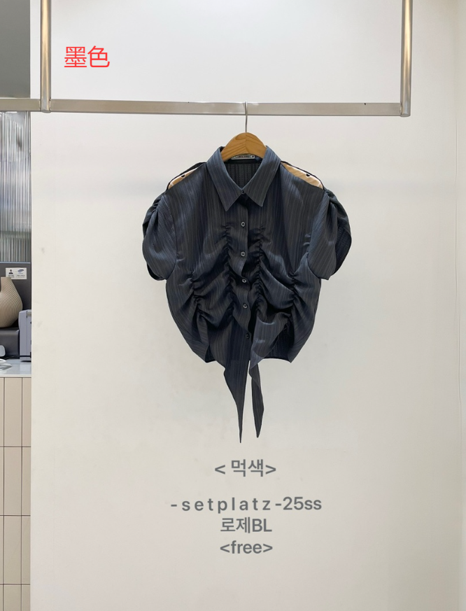 SETPLATZ韓國代購㊣女士新款熱賣真品人氣25春夏襯衫蕾絲衫PLATZCLASSIC襯衫/蕾絲衫圖色3