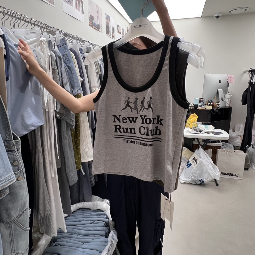 SOLD OUT東大門㊣實拍女士新款時尚推薦熱賣休閑職業吊帶背心SOLD OUT吊帶/背心圖色2