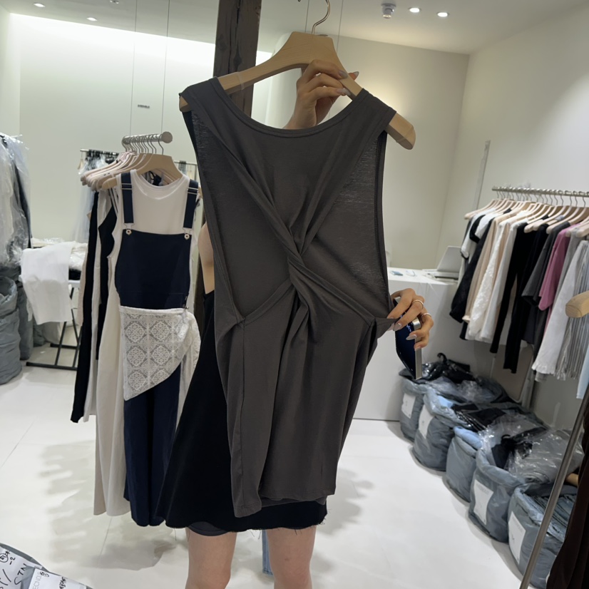 AVECNOUS東大門㊣直郵女士新品時尚熱賣職業25春夏吊帶背心AVECNOUS吊帶/背心