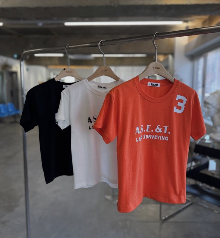 FLAUNT東大門㊣直郵女士新品25春夏休閑推薦職業時尚熱賣T恤FLAUNTT恤圖色2左二色