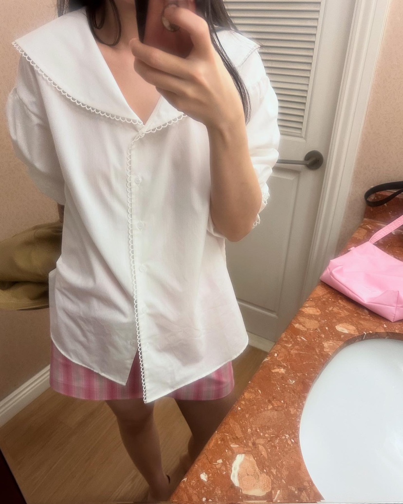 MURS韓國直郵㊣女裝新品推薦熱賣真品職業人氣時尚襯衫蕾絲衫MURS襯衫/蕾絲衫
