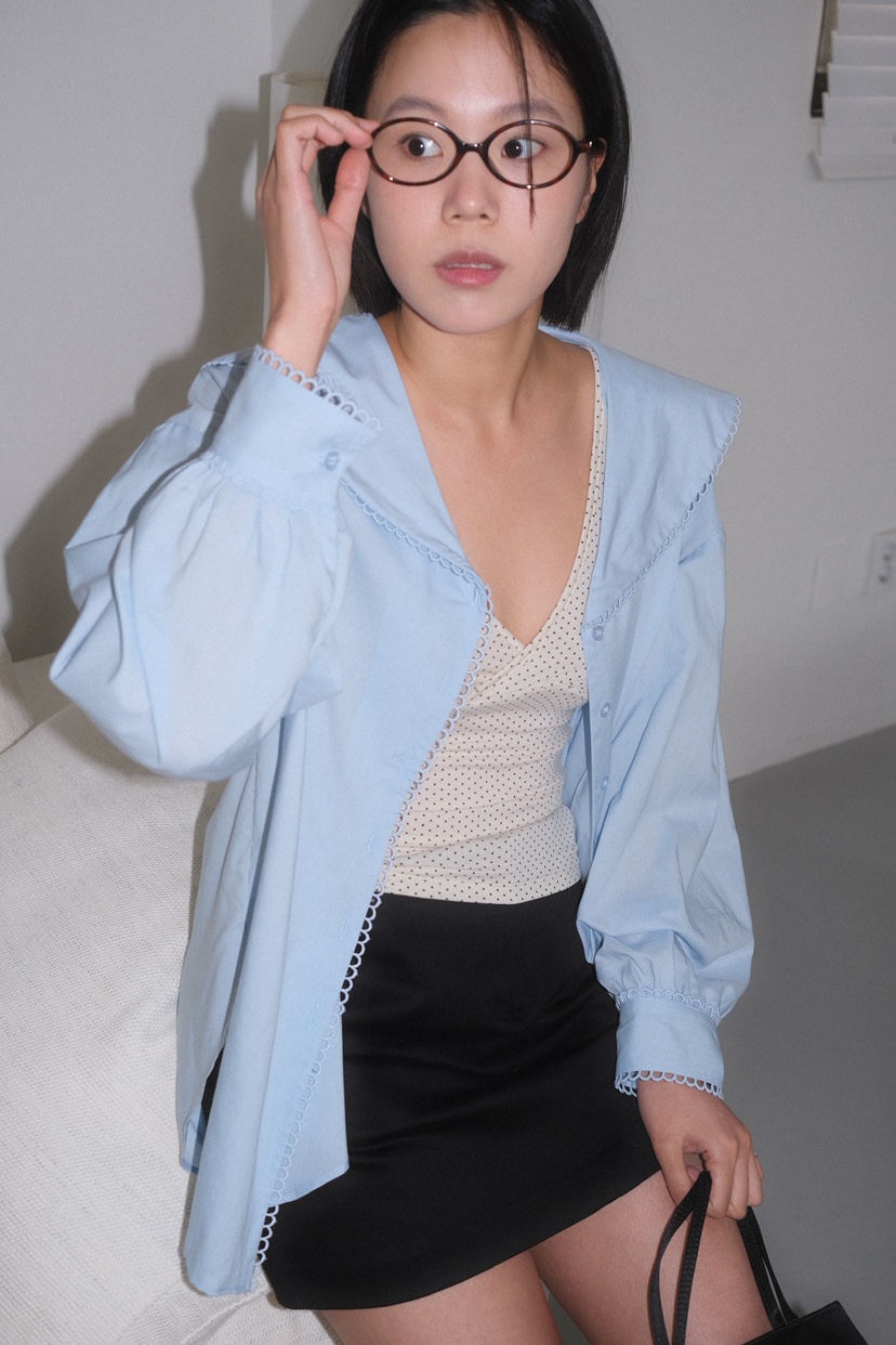 MURS韓國直郵㊣女裝新品推薦熱賣真品職業人氣時尚襯衫蕾絲衫MURS襯衫/蕾絲衫