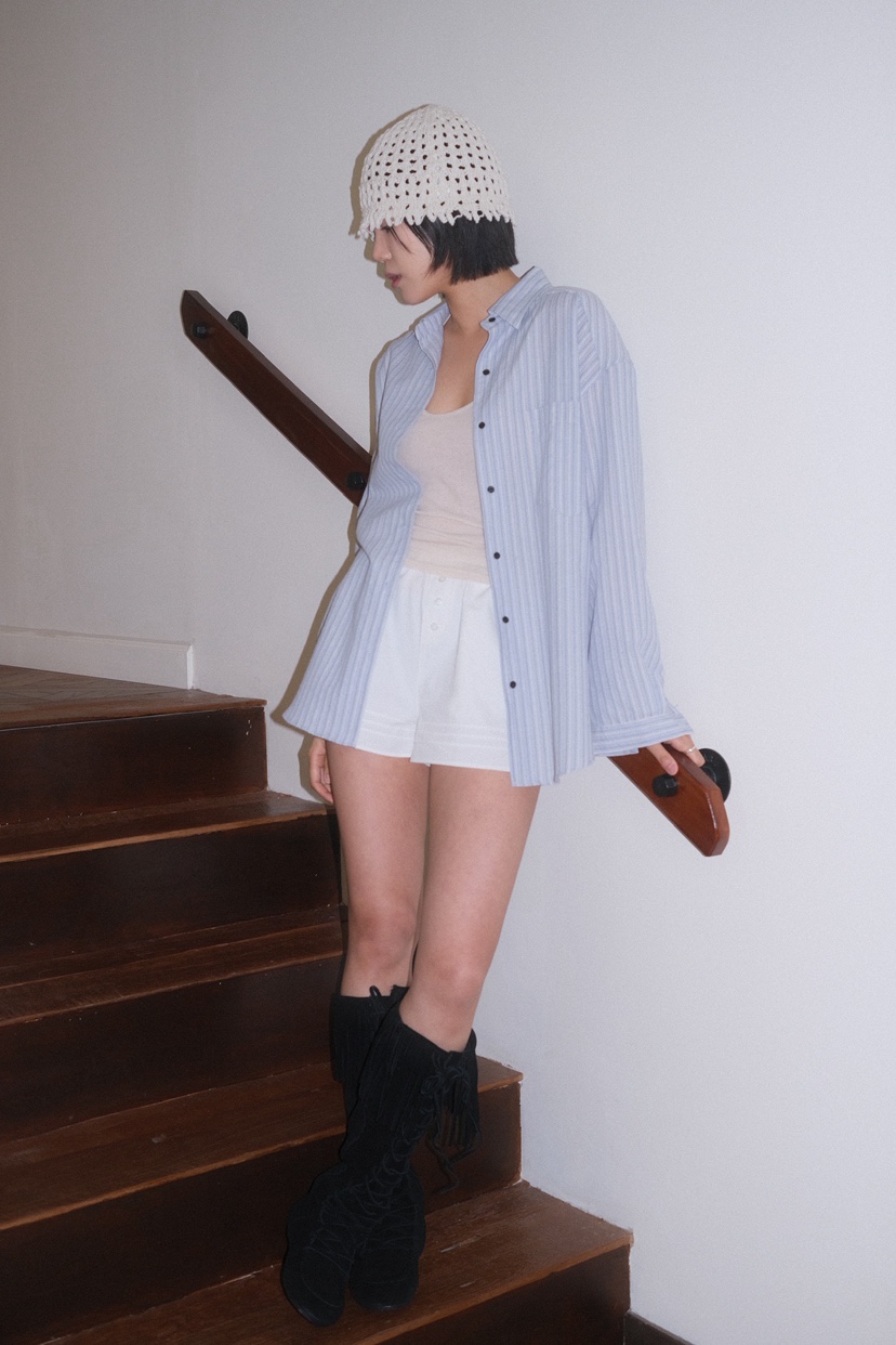 MURS東大門㊣代購女士新品人氣時尚推薦25春夏職業襯衫蕾絲衫MURS襯衫/蕾絲衫