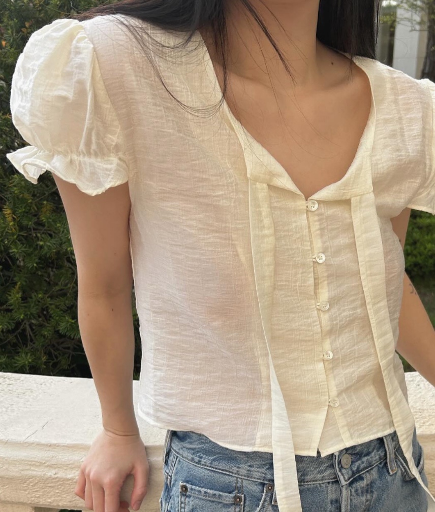 MURS東大門㊣代購女士新品時尚熱賣休閑25春夏職業襯衫蕾絲衫MURS襯衫/蕾絲衫