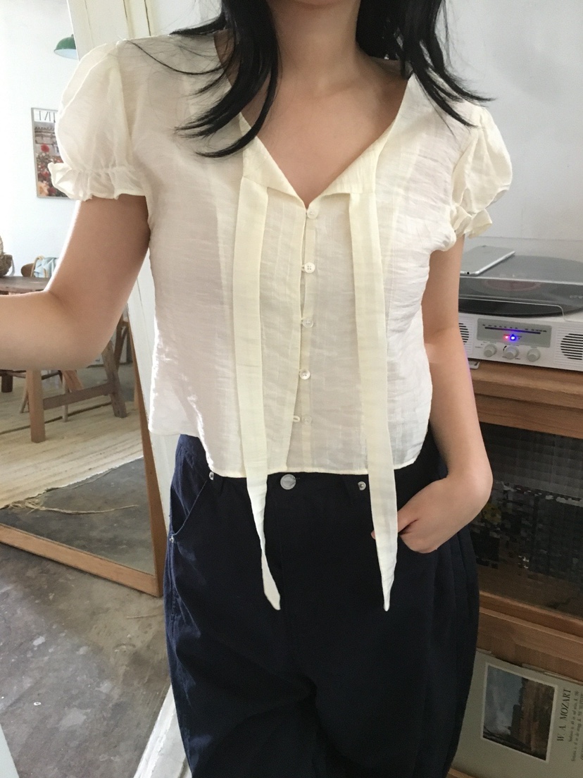 MURS東大門㊣代購女士新品時尚熱賣休閑25春夏職業襯衫蕾絲衫MURS襯衫/蕾絲衫