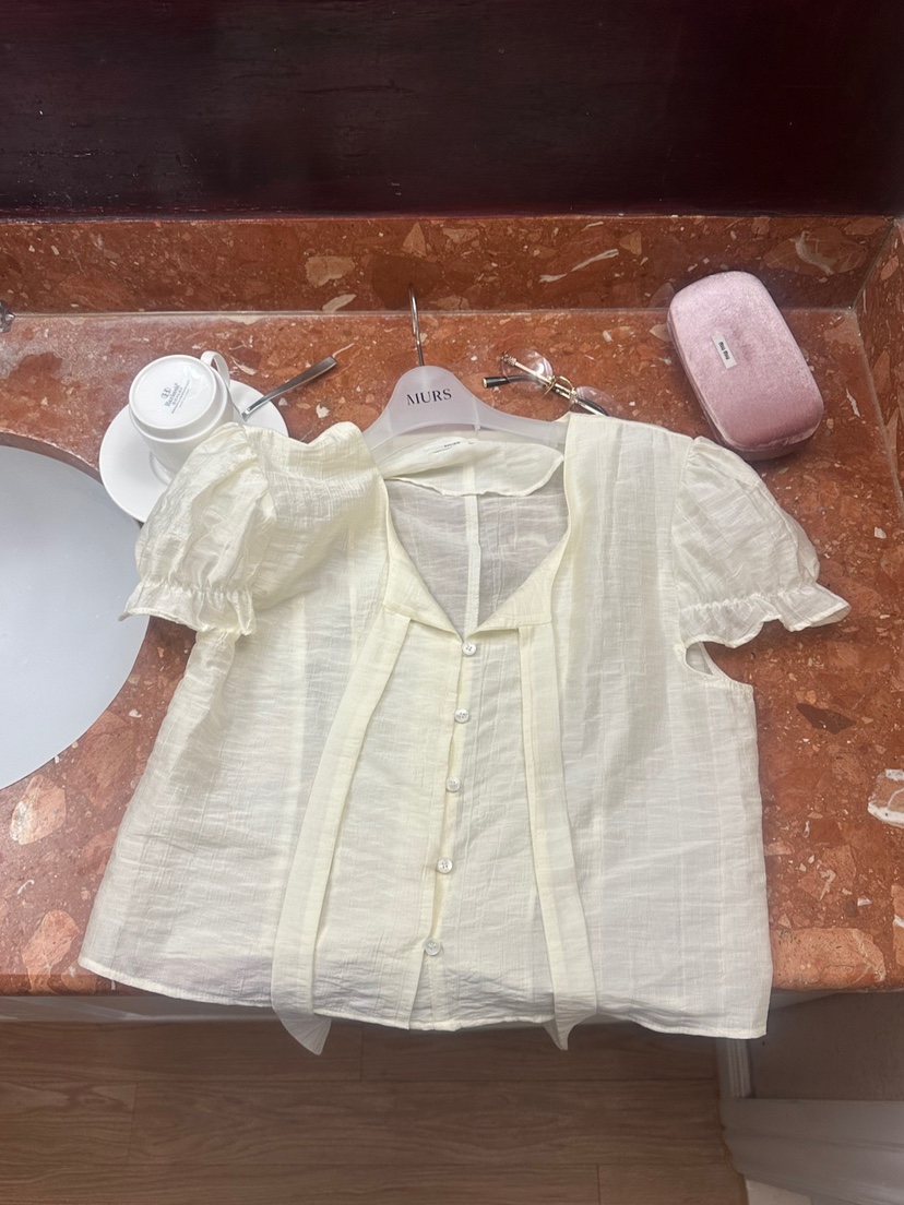 MURS東大門㊣代購女士新品時尚熱賣休閑25春夏職業襯衫蕾絲衫MURS襯衫/蕾絲衫