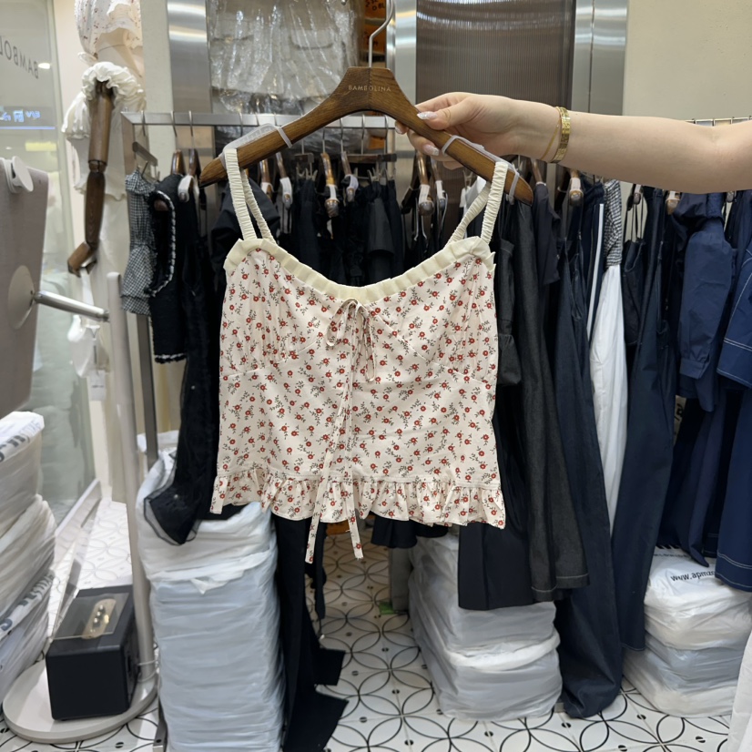 BAMBOLINA東大門㊣代購女士新品人氣25春夏職業休閑吊帶背心BAMBOLINA吊帶/背心圖色2