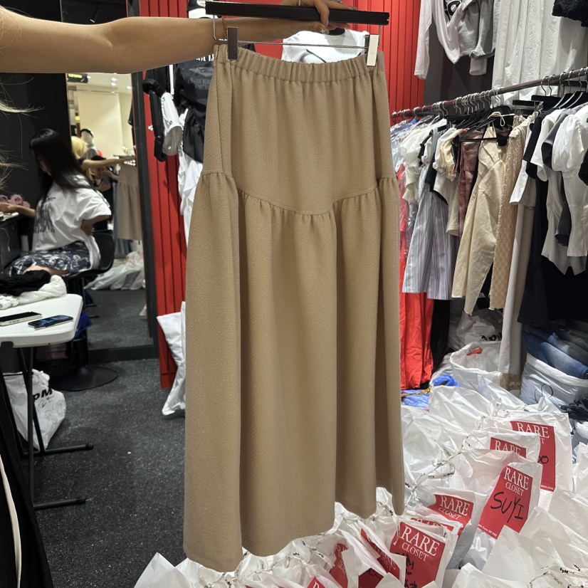 RARE CLOSET韓國代購㊣女裝新品熱賣25春夏休閑長裙粗花呢RARE CLOSET長裙