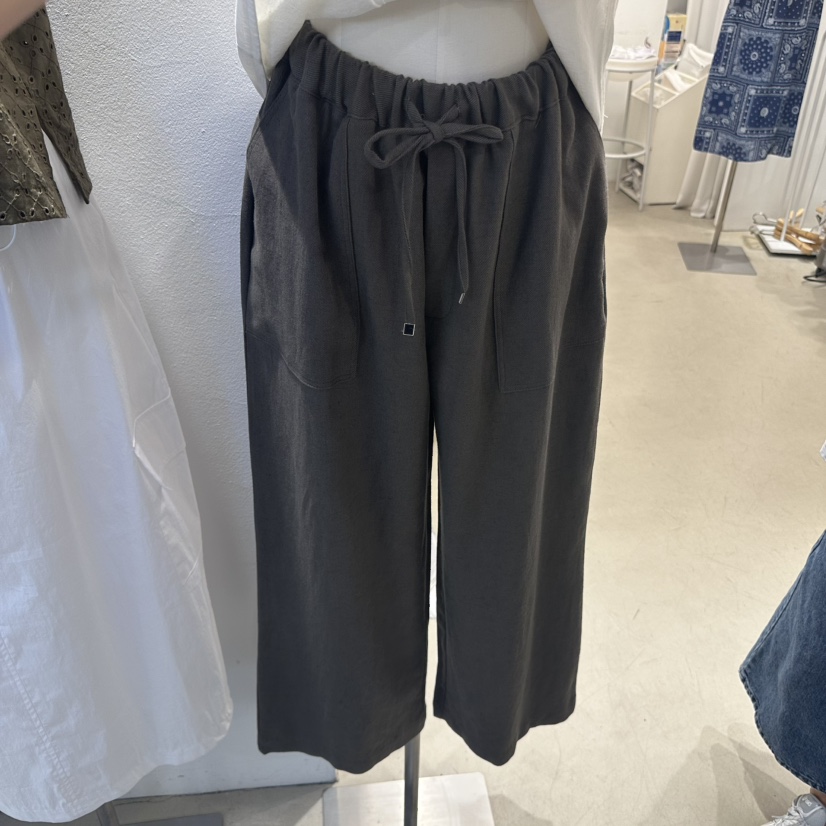 GOLDEN MARKET東大門㊣直郵女士新品人氣25春夏休閑褲口袋亞麻GOLDEN MARKET休閑褲圖色2