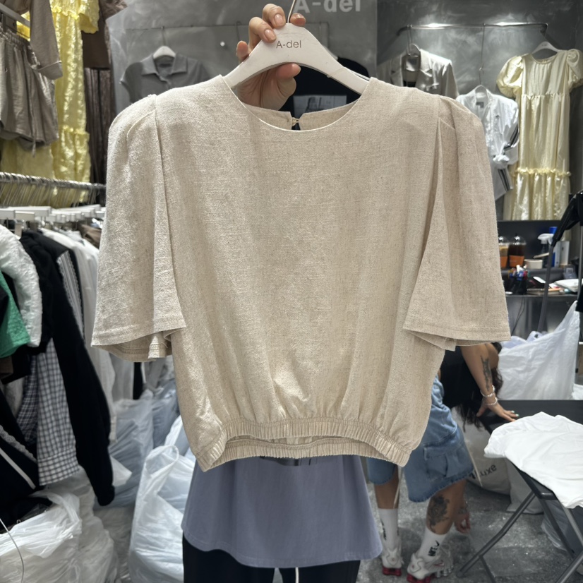A-DEL東大門㊣直郵女士新款時尚職業推薦人氣25春夏襯衫蕾絲衫A-DEL襯衫/蕾絲衫