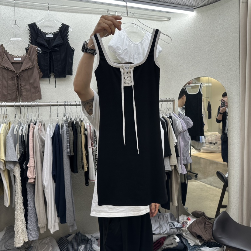 MAGOT韓國代購㊣女士新款真品推薦人氣25春夏時尚職業連衣裙IIIΛGOT/MAGOT連衣裙圖色3
