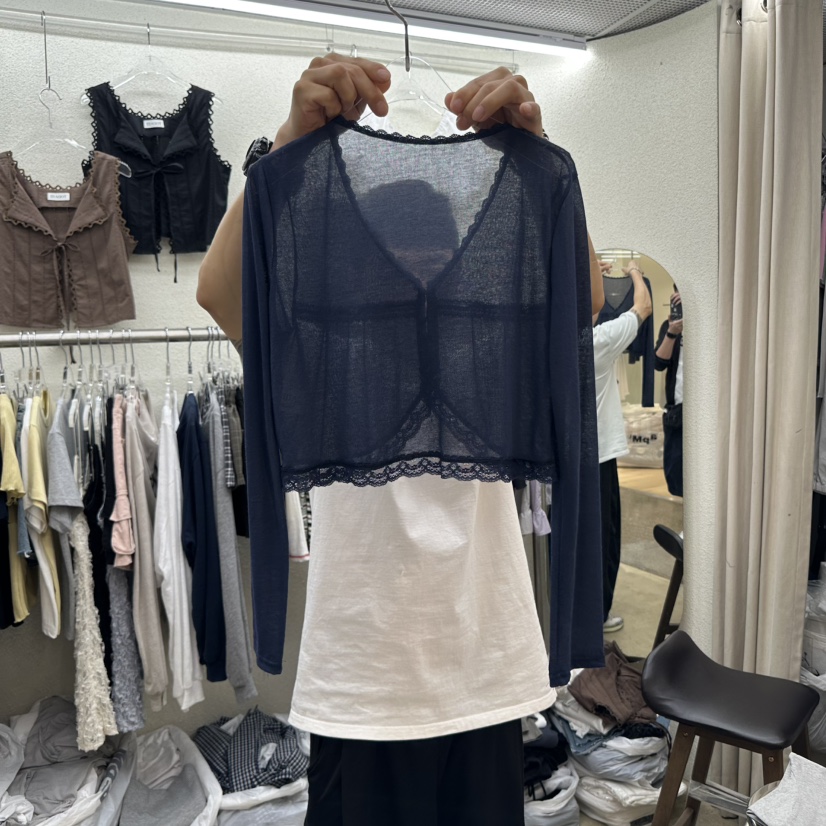 MAGOT東大門㊣實拍女裝新品真品推薦人氣休閑25春夏針織衫透明IIIΛGOT/MAGOT針織衫