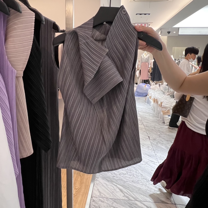 EDITORI東大門㊣實拍女士新款職業休閑真品時尚吊帶背心褶皺JANIE吊帶/背心圖色4