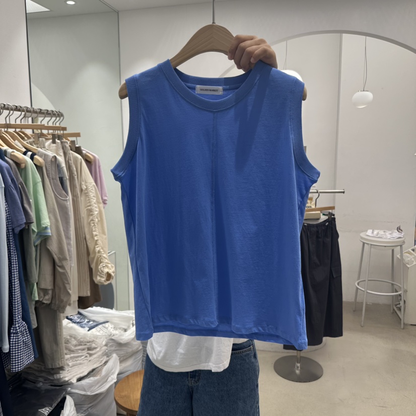 GOLDEN MARKET韓國代購㊣女士新品時尚25春夏人氣吊帶背心GOLDEN MARKET吊帶/背心圖色3