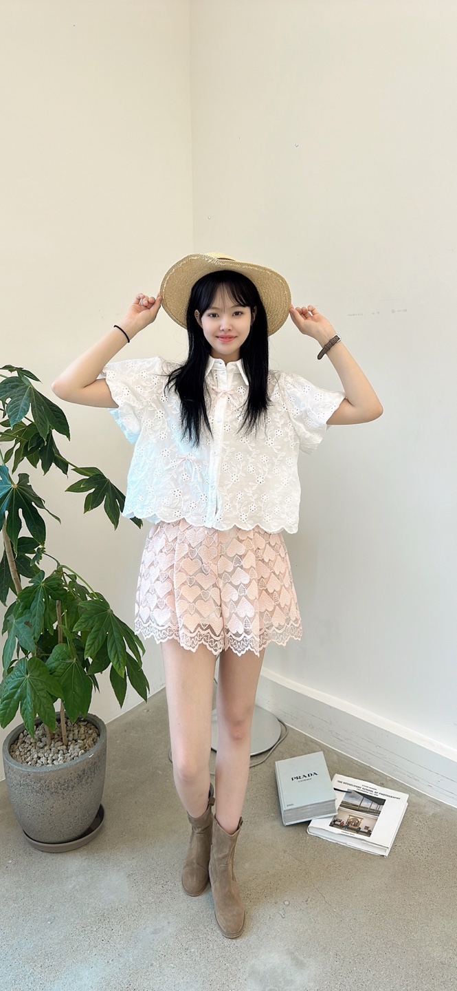 YARD東大門㊣代購女士新品時尚休閑熱賣職業襯衫蕾絲衫刺繡YARD襯衫/蕾絲衫