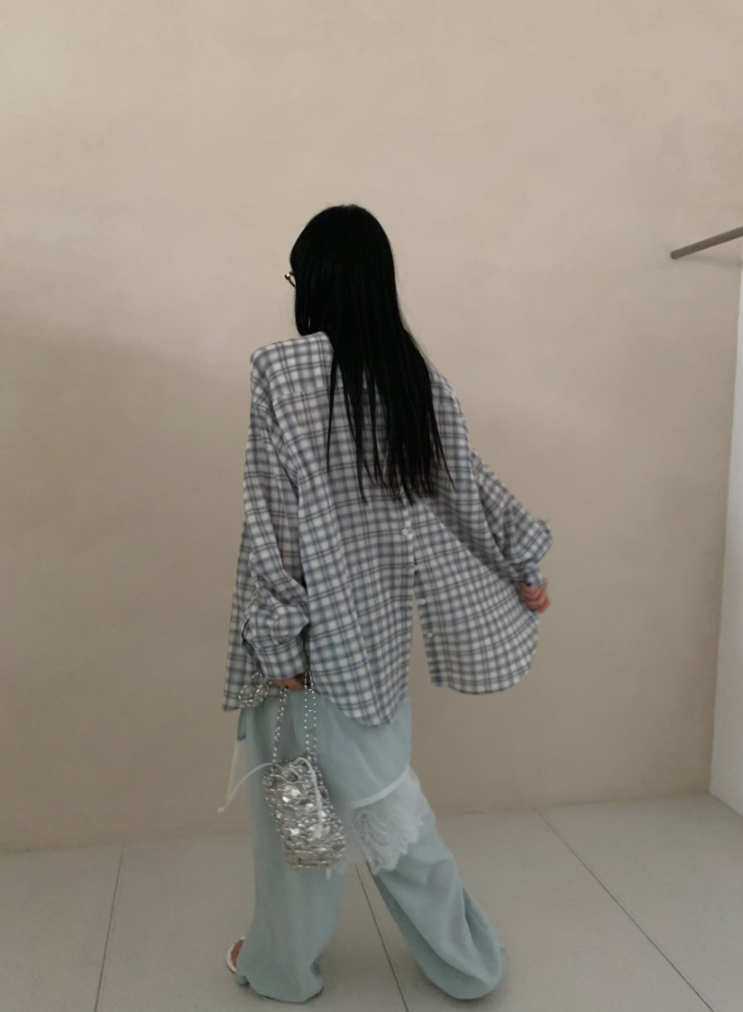 BY FLOW東大門㊣實拍女士新款時尚人氣襯衫蕾絲衫男女同款BY FLOW襯衫/蕾絲衫